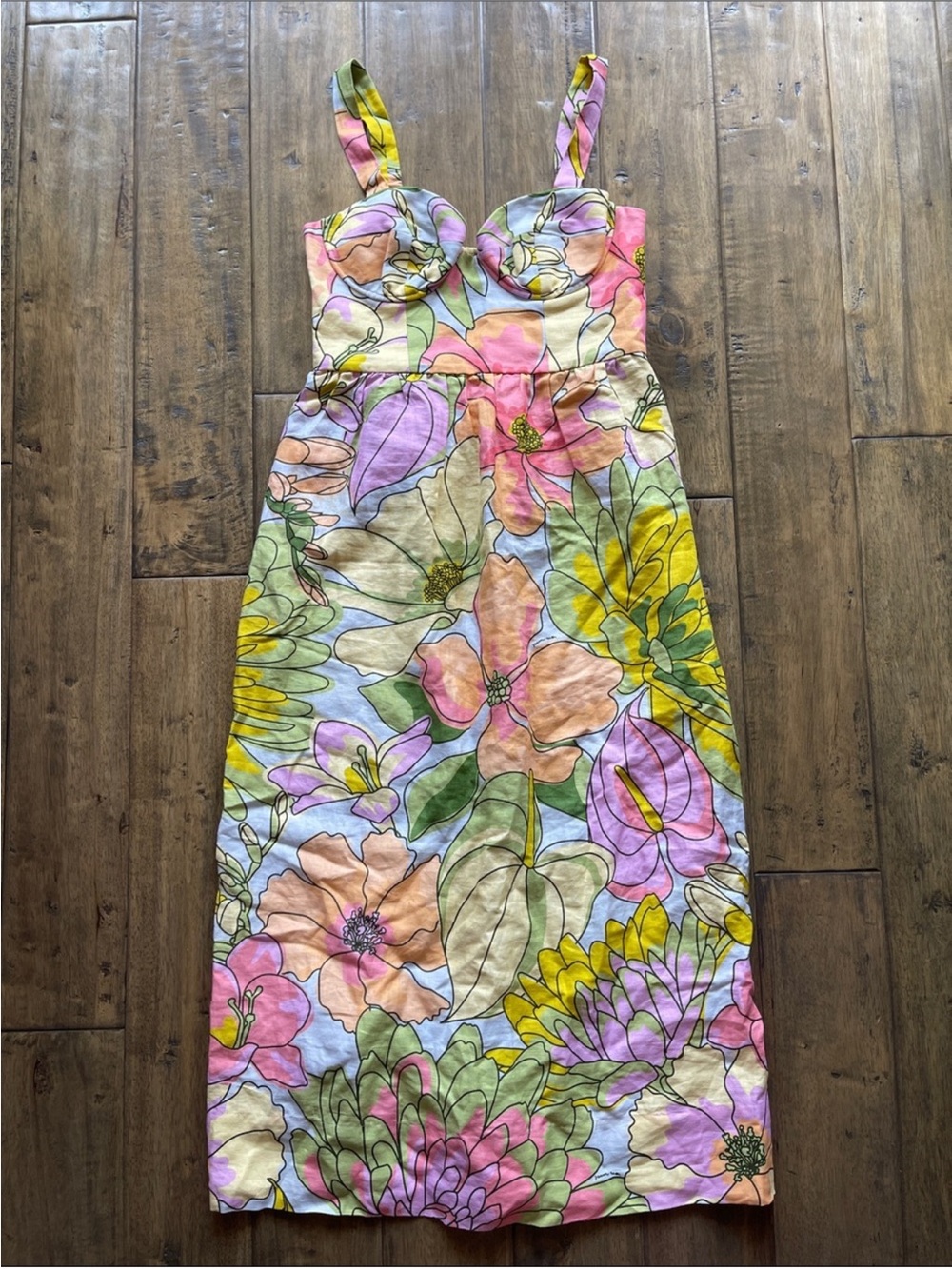 ✨NEW✨ FARM Rio Spring Affair Floral
Print Linen Maxi Dress - Picture 4 of 12